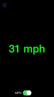 Screenshot of Speedometer app