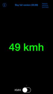 Screenshot of Speedometer app